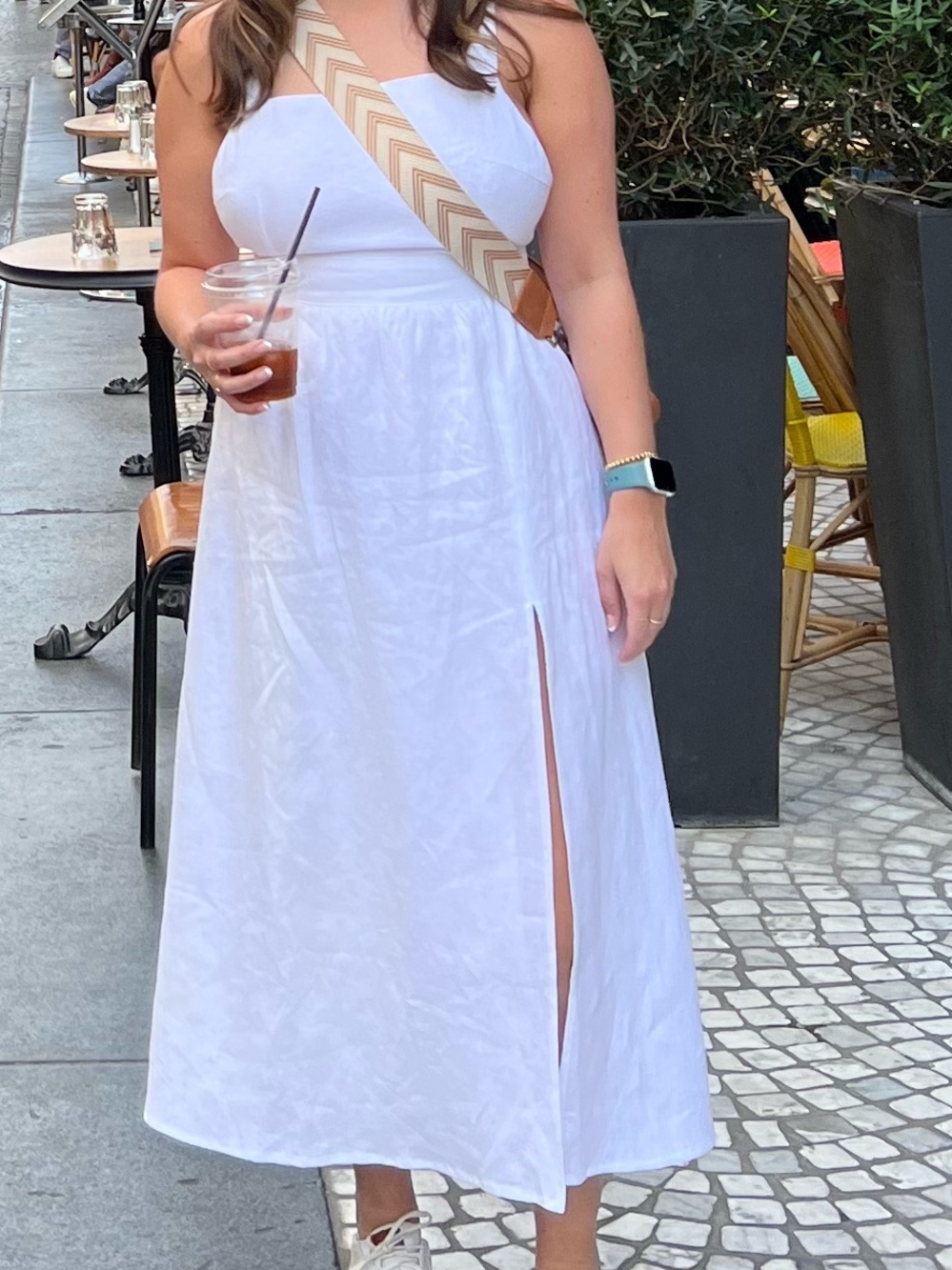 Reformation White Sundress with Side Slit